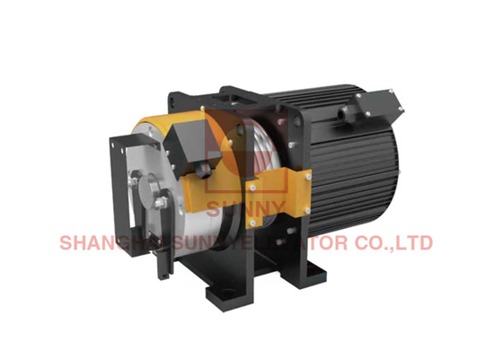 220V/380V напряжение бесприводный тягательный аппарат для лифта с защитой IP41 и 2 1 веревки