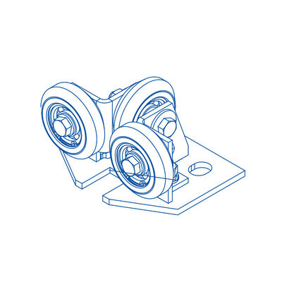 PU/Rubber Material Fixed Roller Guide Shoes Elevator Repair Parts