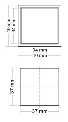 Настройка 40 * 40 мм кнопки нажатия лифта с освещающим ореолом и персонажами, ABS-основой и металлической рамой